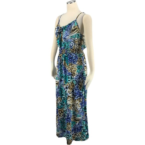 Maxi Medium 8 10 Dress Animal Print Long - Picture 4 of 5